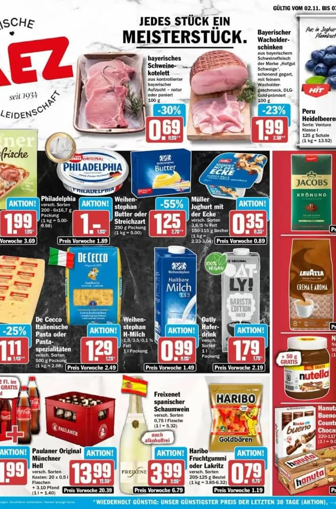 Titelseite des Prospekts von AEZ, gültig 2–7 November 2026