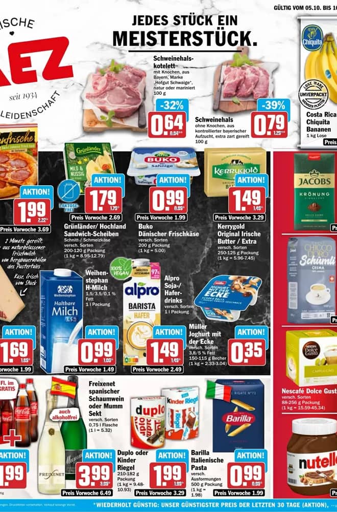 Titelseite des Prospekts von AEZ, gültig 5–10 Oktober 2026