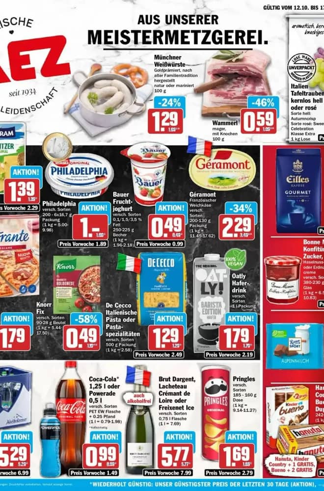 Titelseite des Prospekts von AEZ, gültig 12–17 Oktober 2026