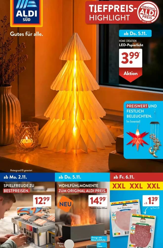 Titelseite des Prospekts von Aldi Süd, gültig 2–8 November 2026