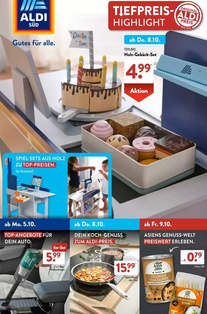Titelseite des Prospekts von Aldi Süd, gültig 5–11 Oktober 2026