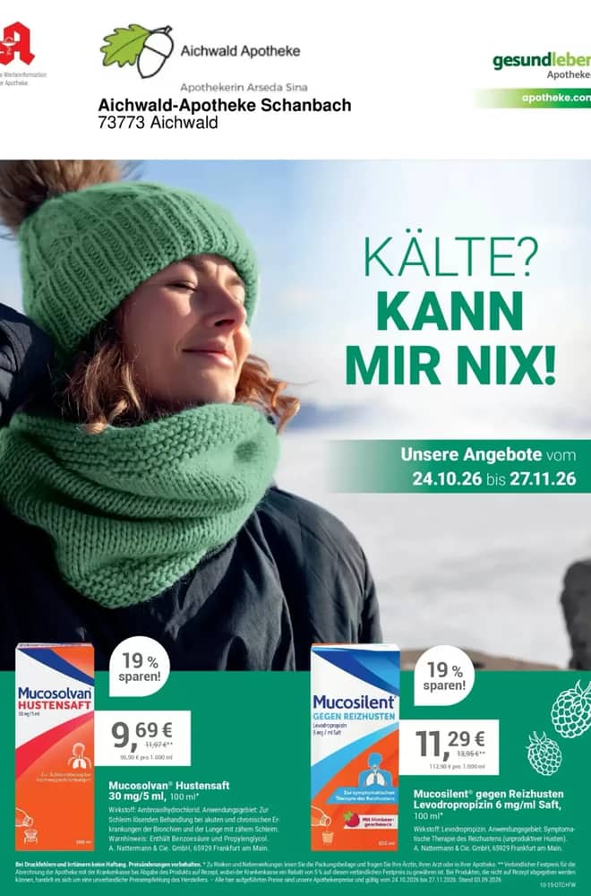 Titelseite des Prospekts von Alliance Healthcare, gültig 23. Oktober 2026 – 27. November 2026