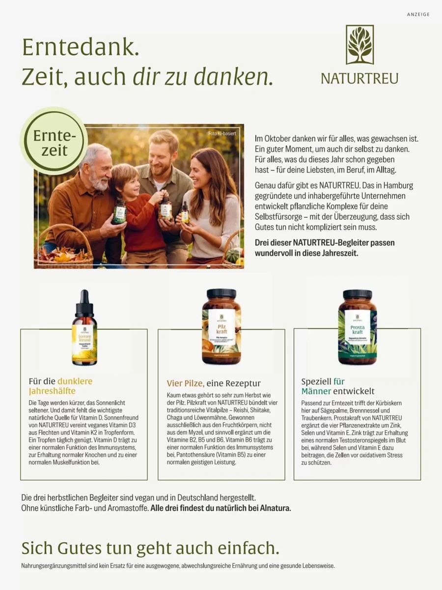 Prospekt Alnatura, Seite 63 von 64