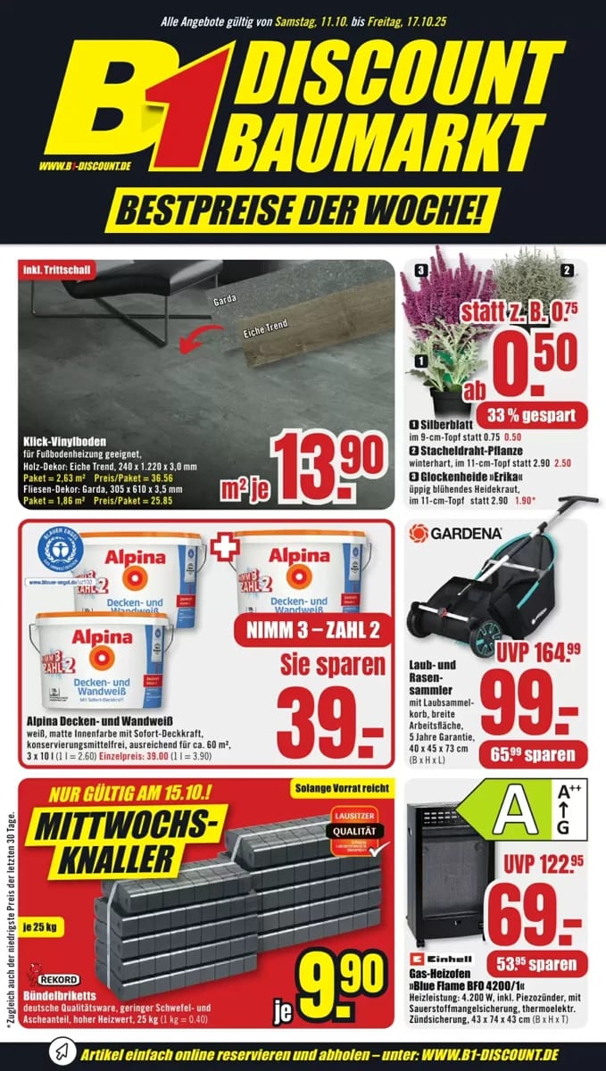 Prospekt B1 Discount Baumarkt, Seite 1 von 4