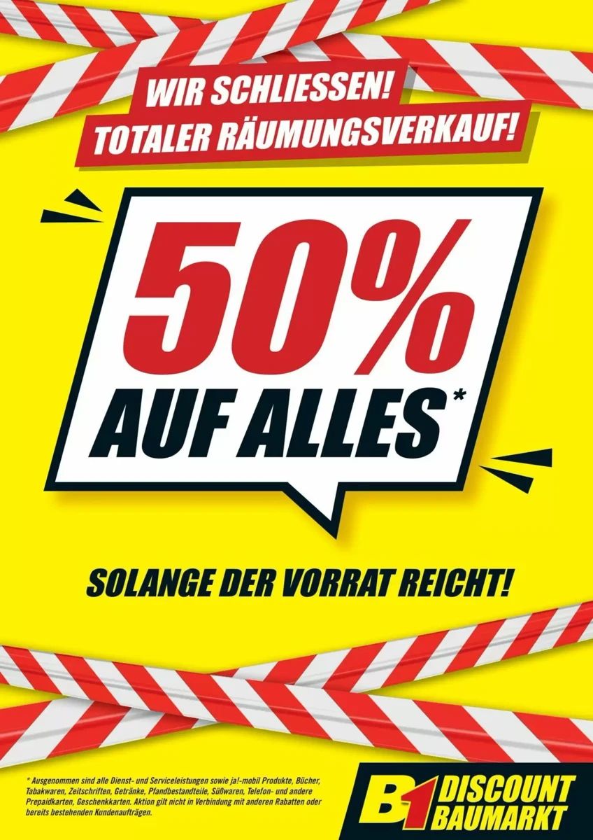 Prospekt B1 Discount Baumarkt, Seite 1 von 3
