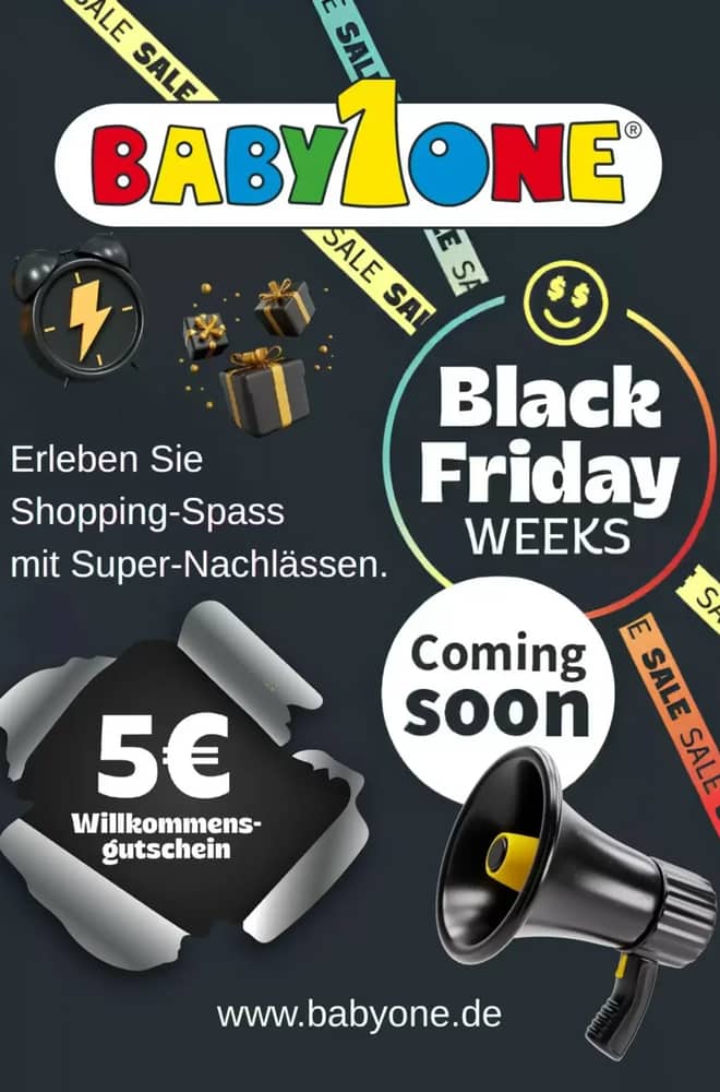 Titelseite des Prospekts von BabyOne, gültig 22. Oktober 2026 – 27. November 2026
