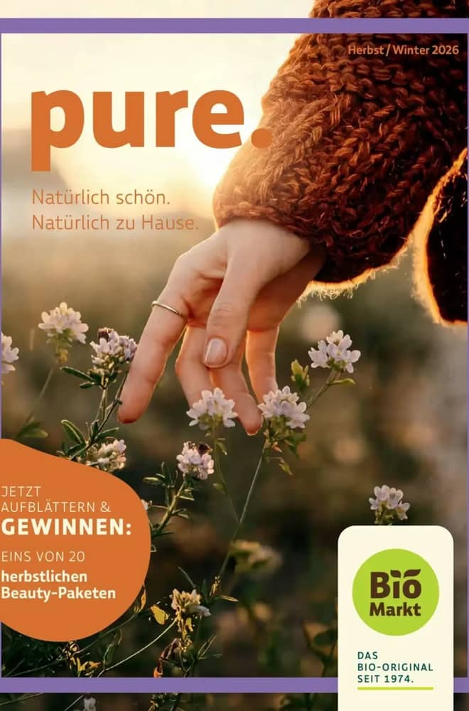 Titelseite des Prospekts von Biomarkt, gültig 23. September 2026 – 28. Februar 2027