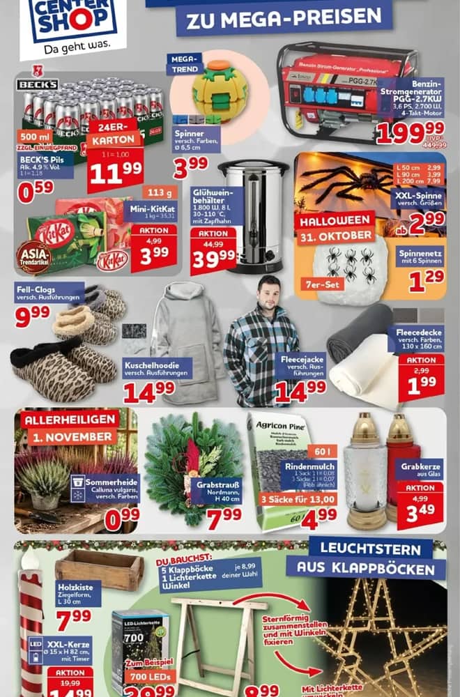 Titelseite des Prospekts von Centershop, gültig 19–24 Oktober 2026