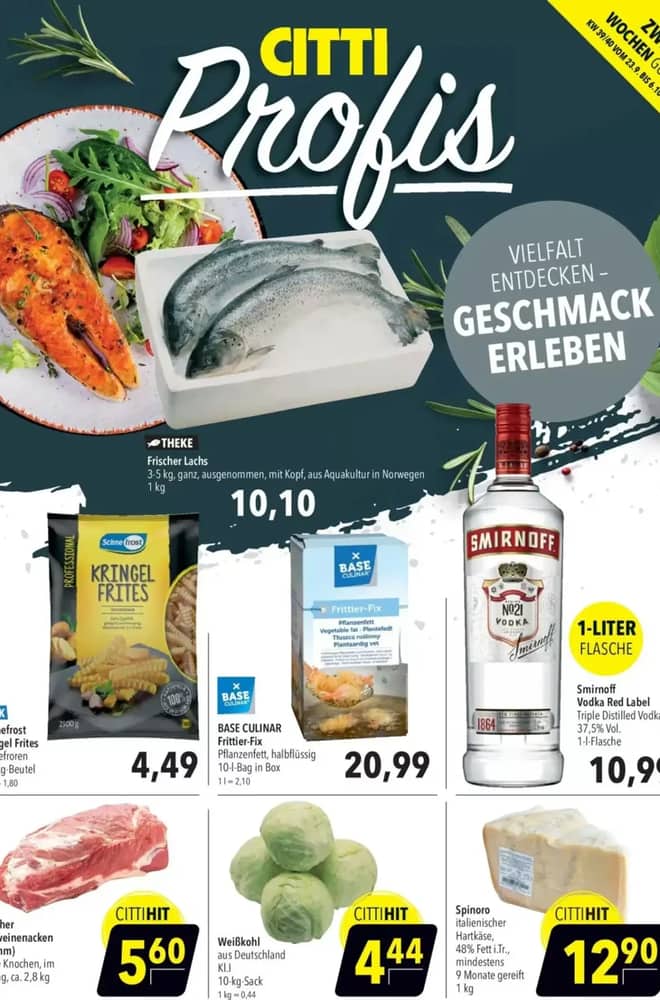 Titelseite des Prospekts von Citti-Markt, gültig 23. September 2026 – 6. Oktober 2026