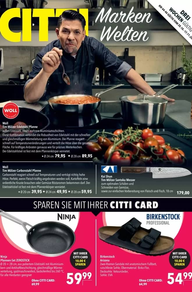 Titelseite des Prospekts von Citti-Markt, gültig 28. Oktober 2026 – 17. November 2026