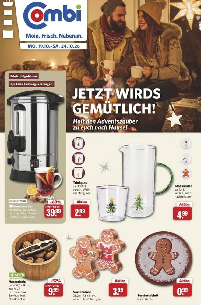 Titelseite des Prospekts von Combi, gültig 19–24 Oktober 2026