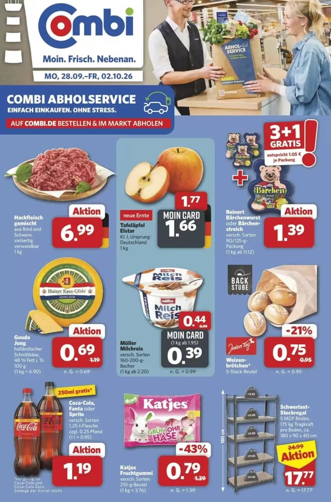 Titelseite des Prospekts von Combi, gültig 27. September 2026 – 3. Oktober 2026