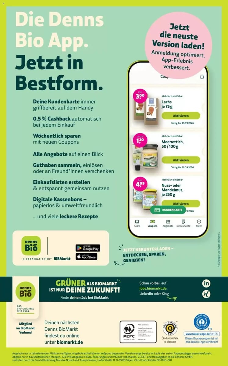 Prospekt Denn's Biomarkt, Seite 16 von 16