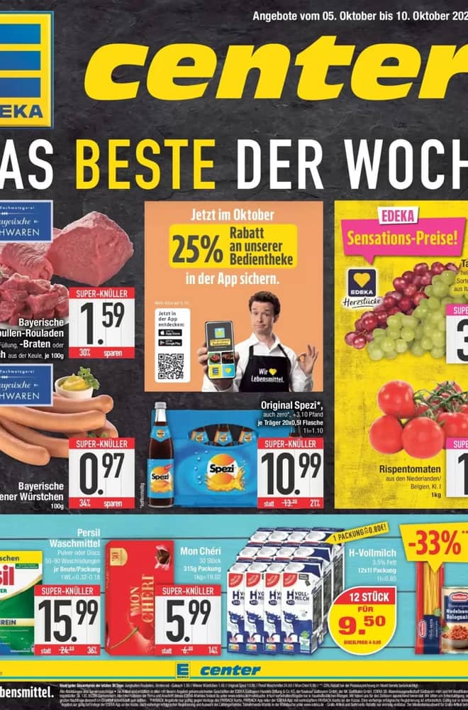 Titelseite des Prospekts von Edeka Center, gültig 5–10 Oktober 2026