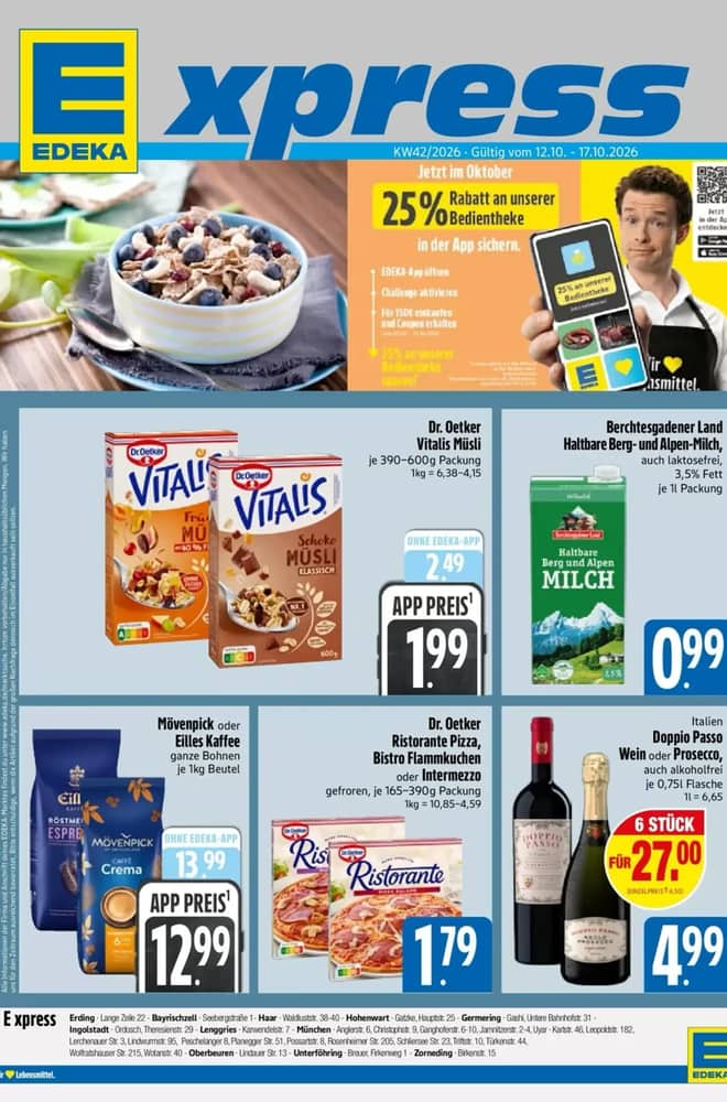 Titelseite des Prospekts von Edeka Center, gültig 12–17 Oktober 2026