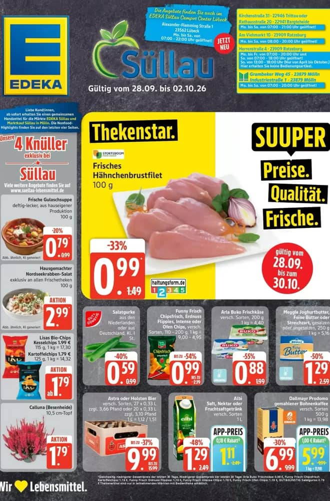 Titelseite des Prospekts von Edeka Center, gültig 28. September 2026 – 2. Oktober 2026