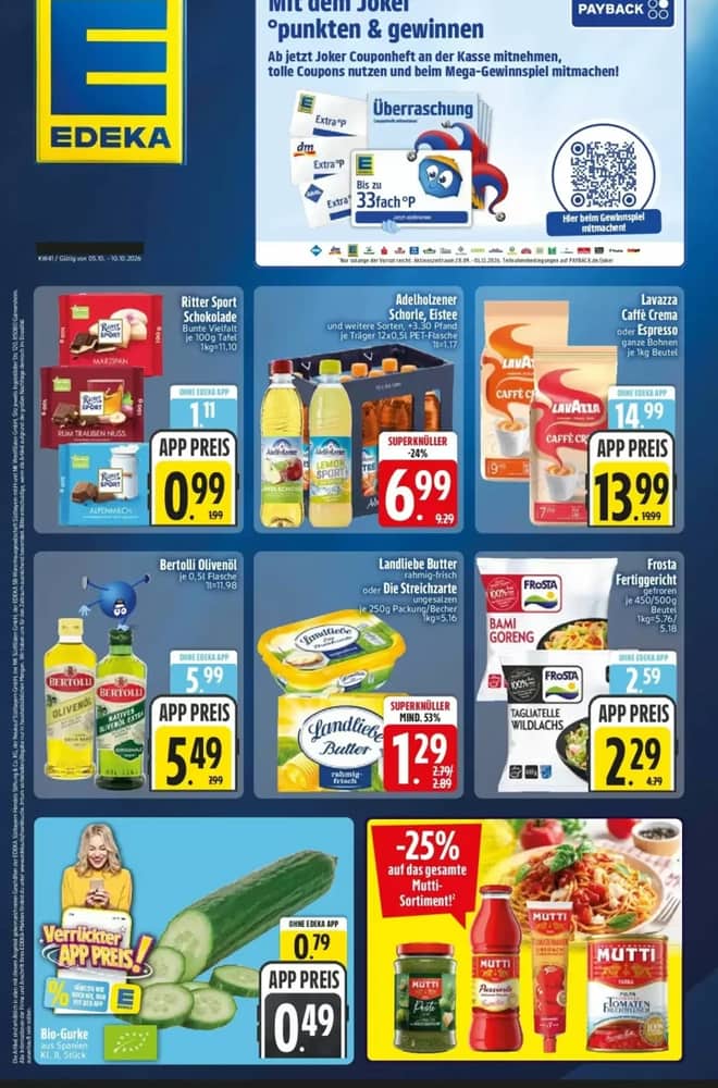 Titelseite des Prospekts von Edeka Xpress, gültig 4–10 Oktober 2026