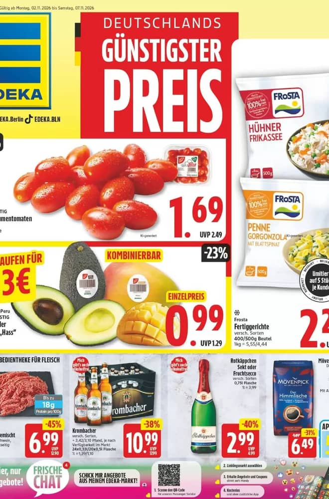 Titelseite des Prospekts von Edeka, gültig 2–7 November 2026