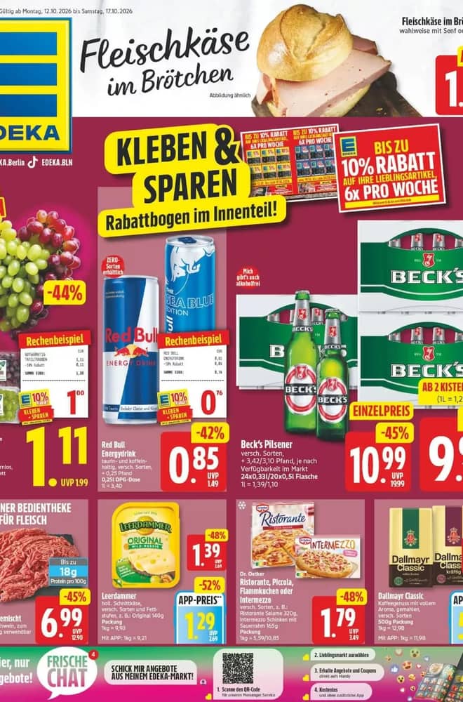 Titelseite des Prospekts von Edeka, gültig 12–17 Oktober 2026