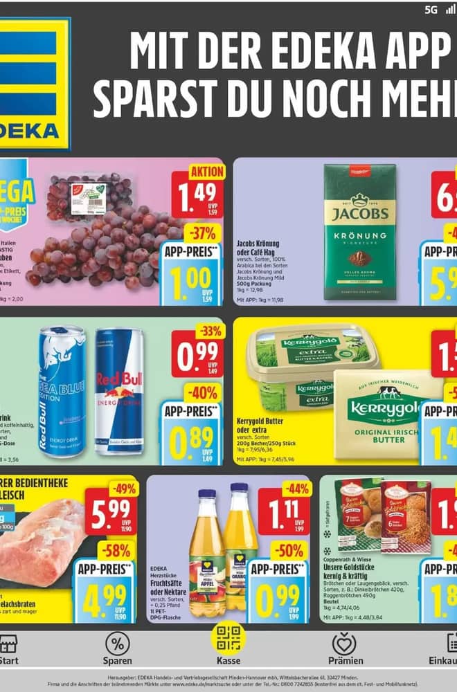 Titelseite des Prospekts von Edeka, gültig 21–26 September 2026