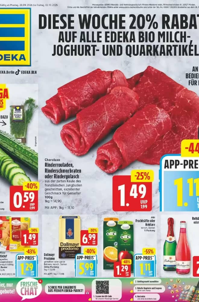 Titelseite des Prospekts von Edeka, gültig 28. September 2026 – 2. Oktober 2026