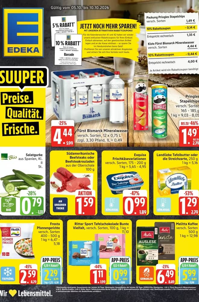Titelseite des Prospekts von Edeka24, gültig 5–11 Oktober 2026