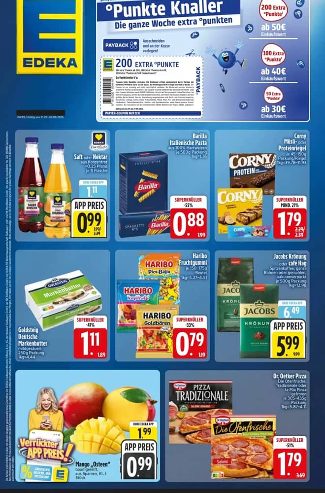 Titelseite des Prospekts von Edeka24, gültig 21–27 September 2026