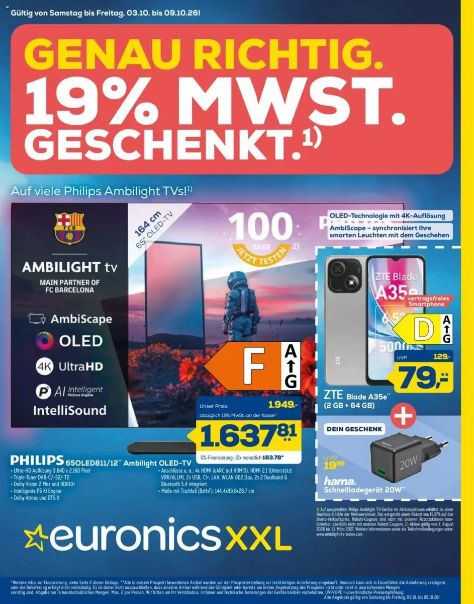 Prospekt Euronics XXL, Seite 1 von 12