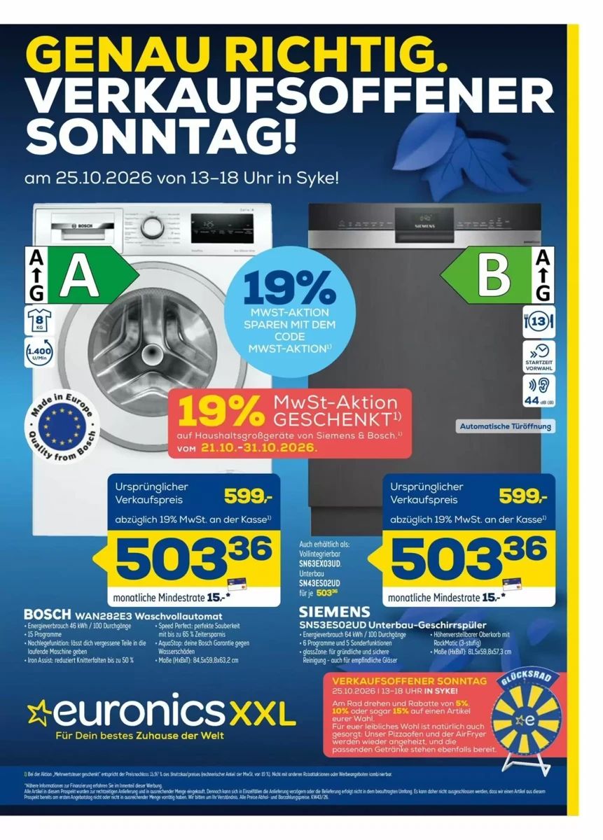Prospekt Euronics XXL, Seite 1 von 8