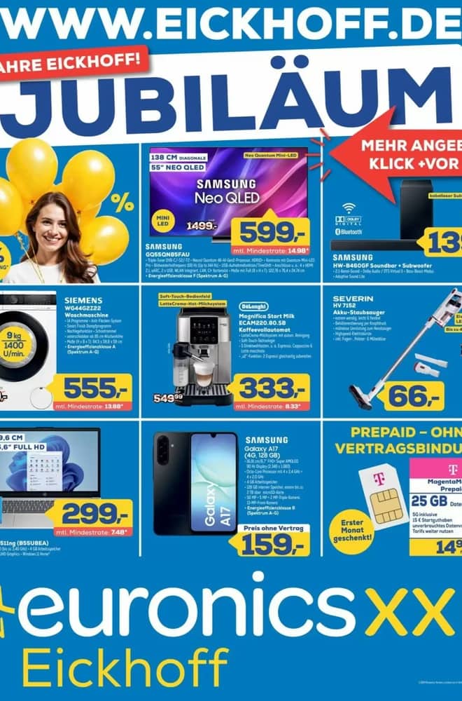 Titelseite des Prospekts von Euronics XXL, gültig 28. Oktober 2026 – 4. November 2026