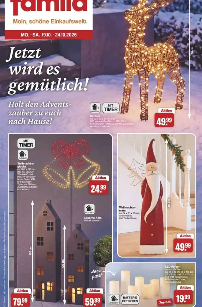 Titelseite des Prospekts von Famila Nordwest, gültig 19–24 Oktober 2026