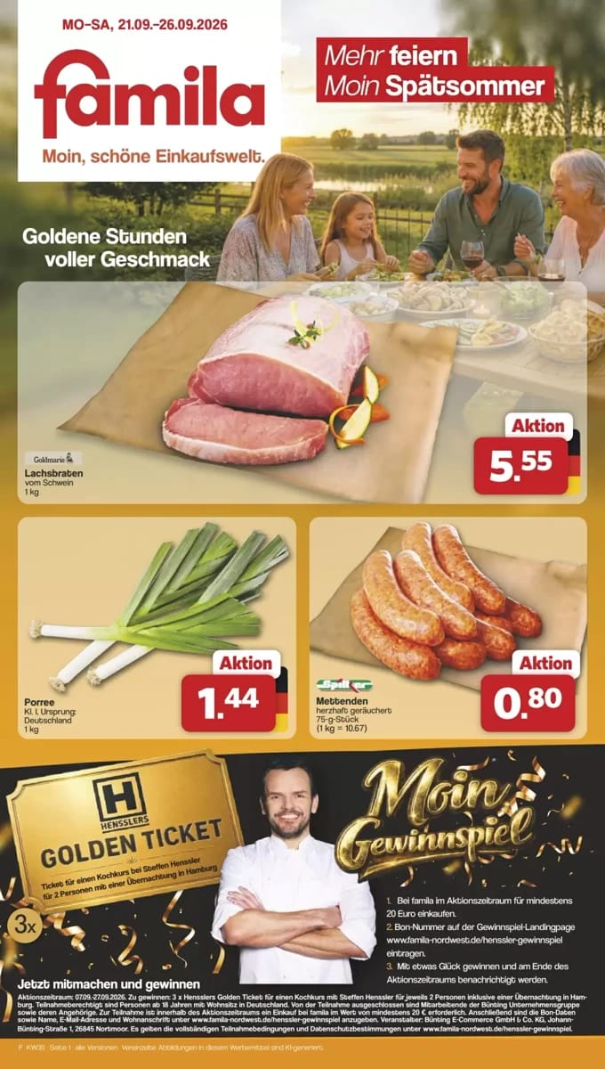 Prospekt Famila Nordwest, Seite 1 von 4