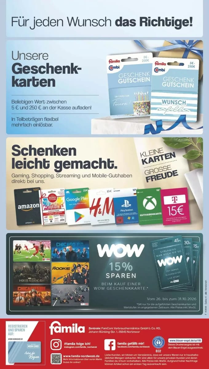 Prospekt Famila Nordwest, Seite 4 von 4