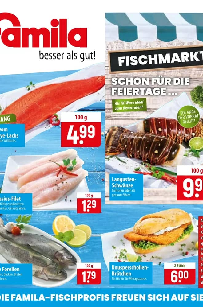 Titelseite des Prospekts von Famila, gültig 26–31 Oktober 2026