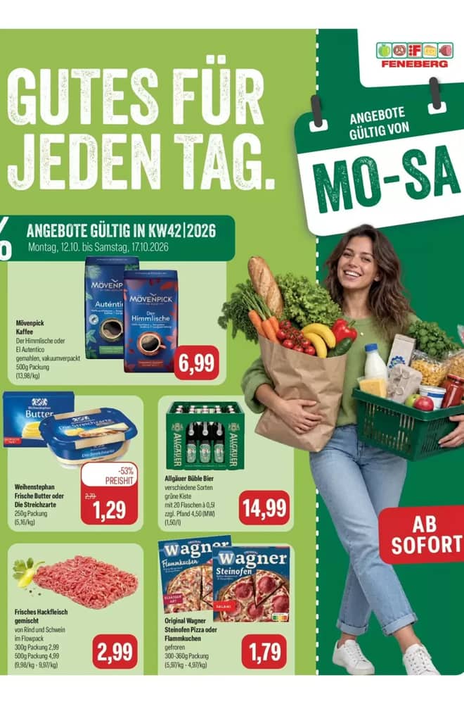 Titelseite des Prospekts von Feneberg, gültig 11–17 Oktober 2026
