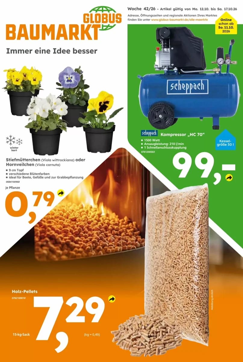 Prospekt Globus Baumarkt, Seite 1 von 16