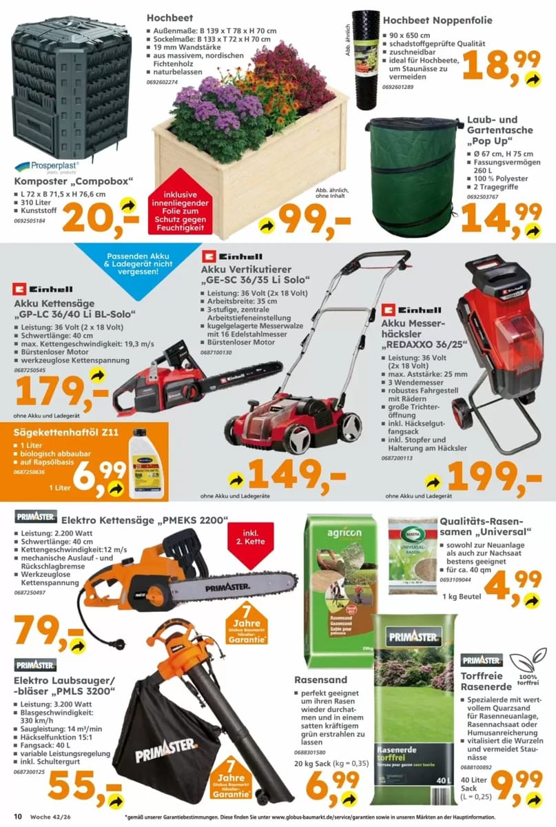 Prospekt Globus Baumarkt, Seite 10 von 16