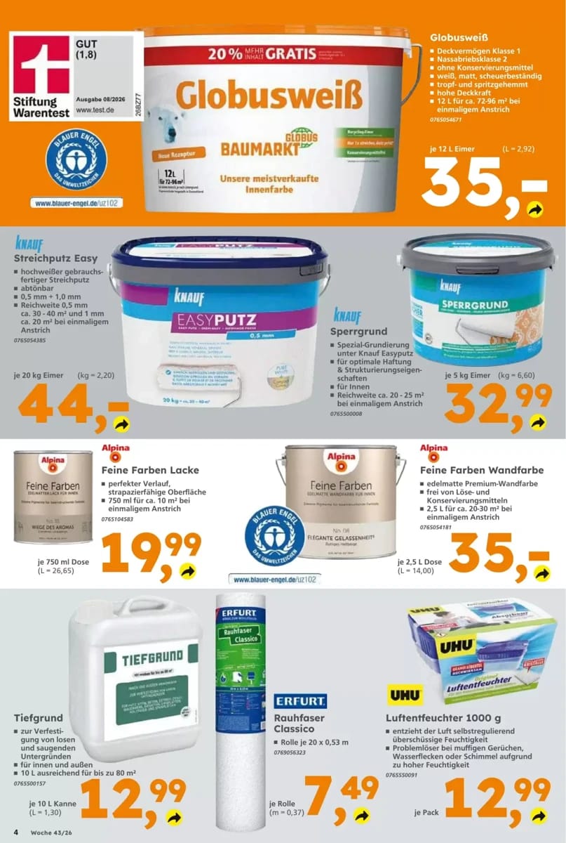 Prospekt Globus Baumarkt, Seite 4 von 12