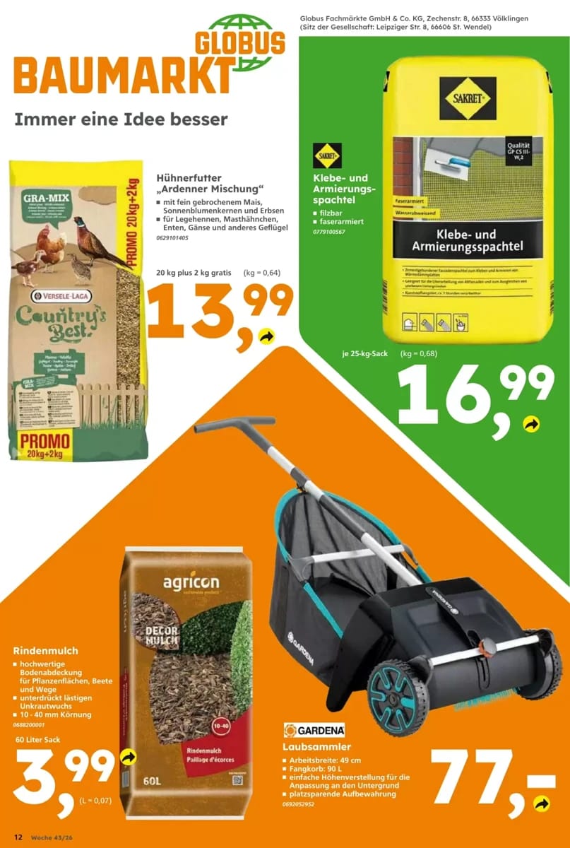 Prospekt Globus Baumarkt, Seite 12 von 12