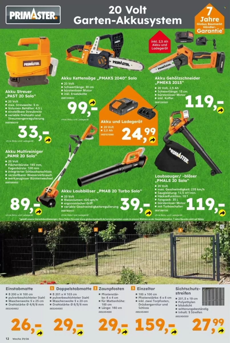 Prospekt Globus Baumarkt, Seite 12 von 14
