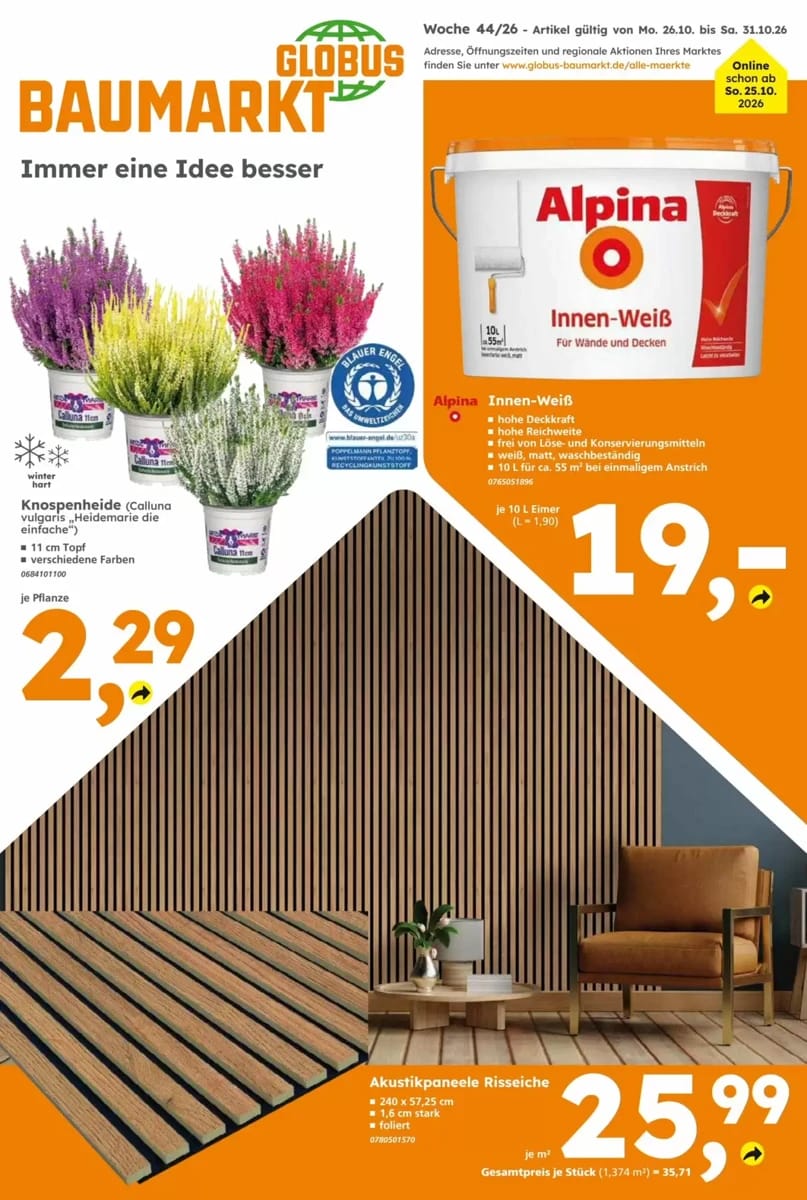 Prospekt Globus Baumarkt, Seite 1 von 8
