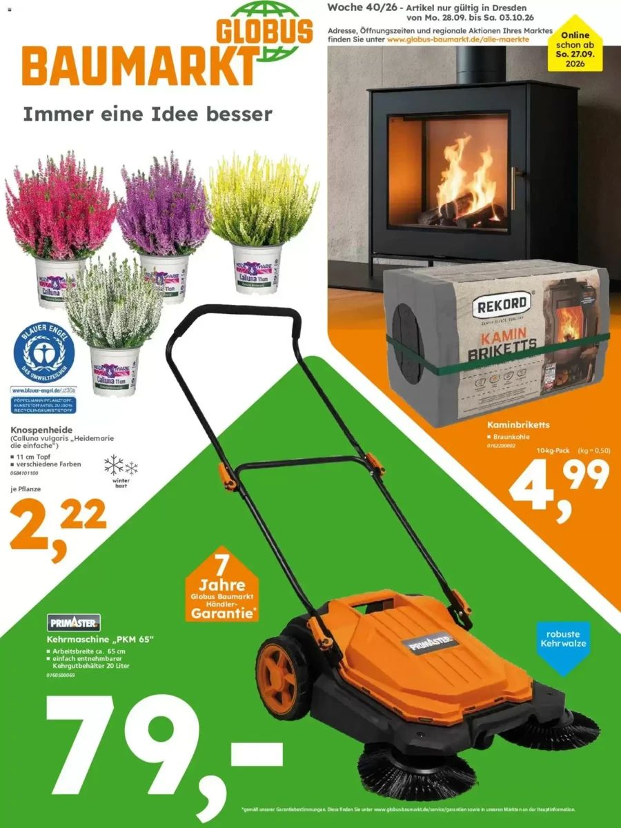 Prospekt Globus Baumarkt, Seite 1 von 4
