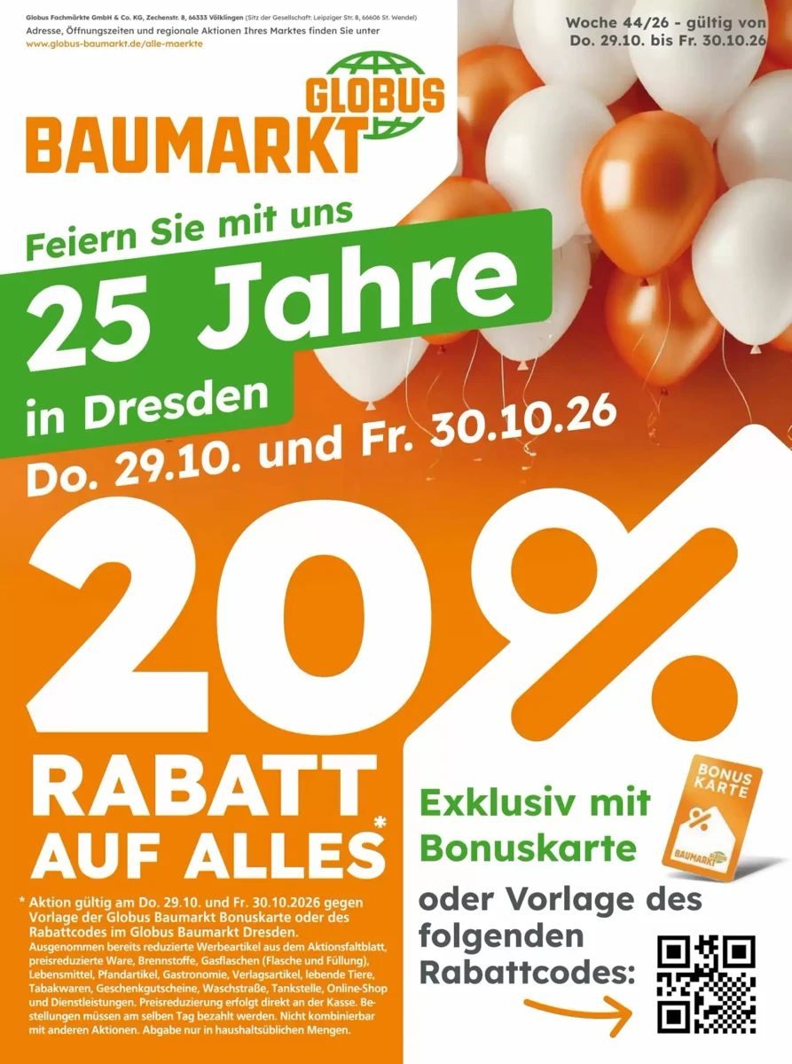 Prospekt Globus Baumarkt, Seite 1 von 4