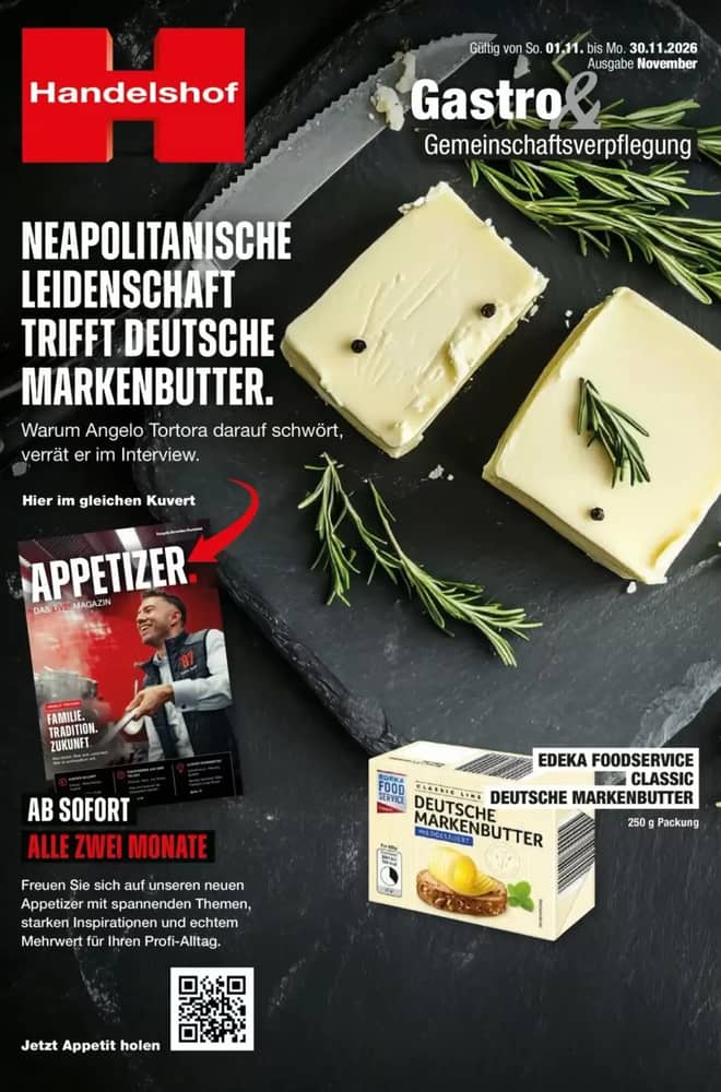 Titelseite des Prospekts von Handelshof, gültig 1–30 November 2026