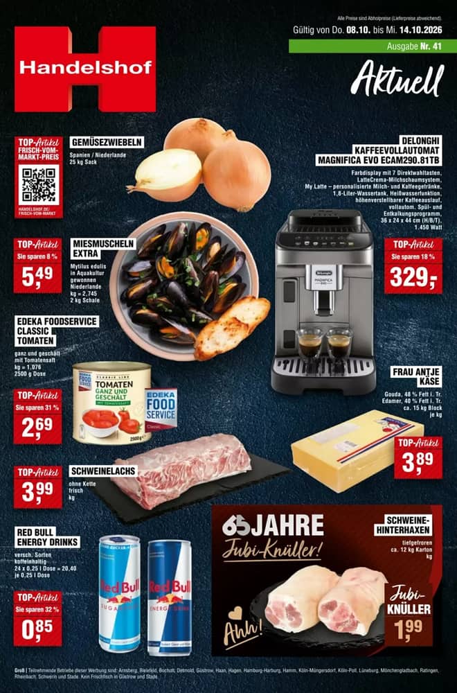 Titelseite des Prospekts von Handelshof, gültig 8–14 Oktober 2026