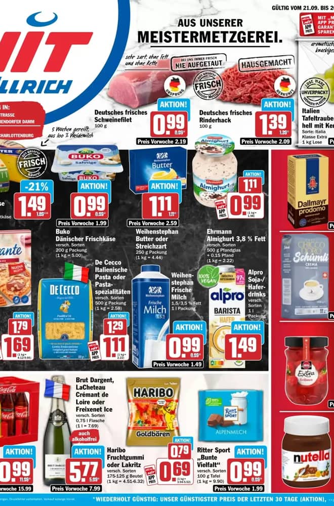 Titelseite des Prospekts von Hit, gültig 21–26 September 2026