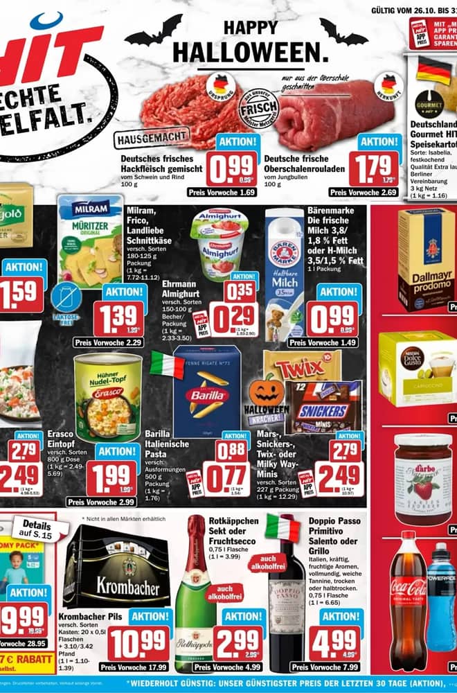 Titelseite des Prospekts von Hit, gültig 26–31 Oktober 2026