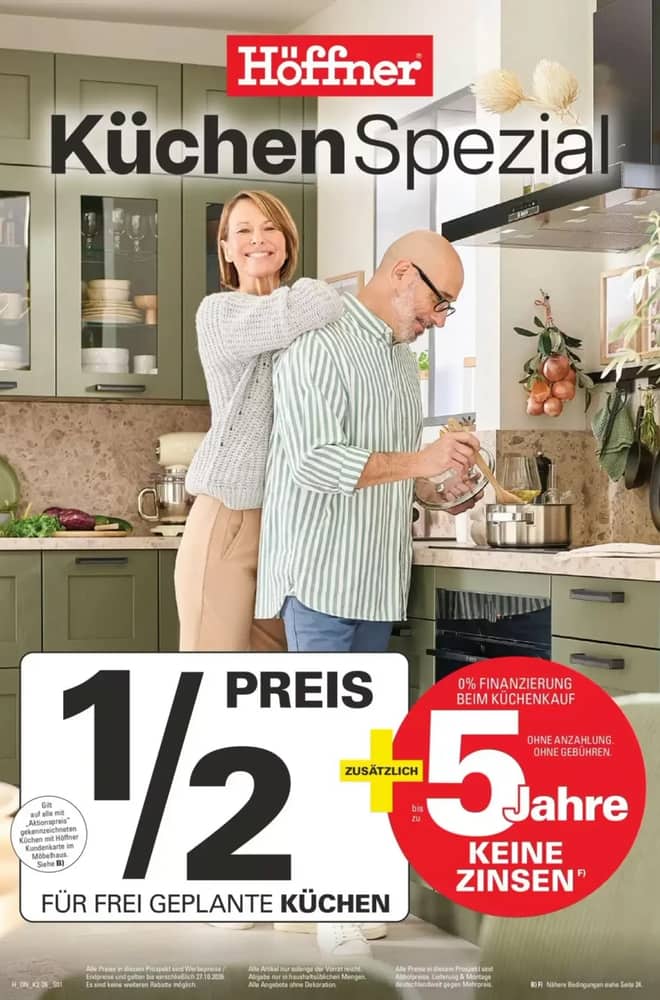 Titelseite des Prospekts von Höffner, gültig 25. September 2026 – 27. Oktober 2026