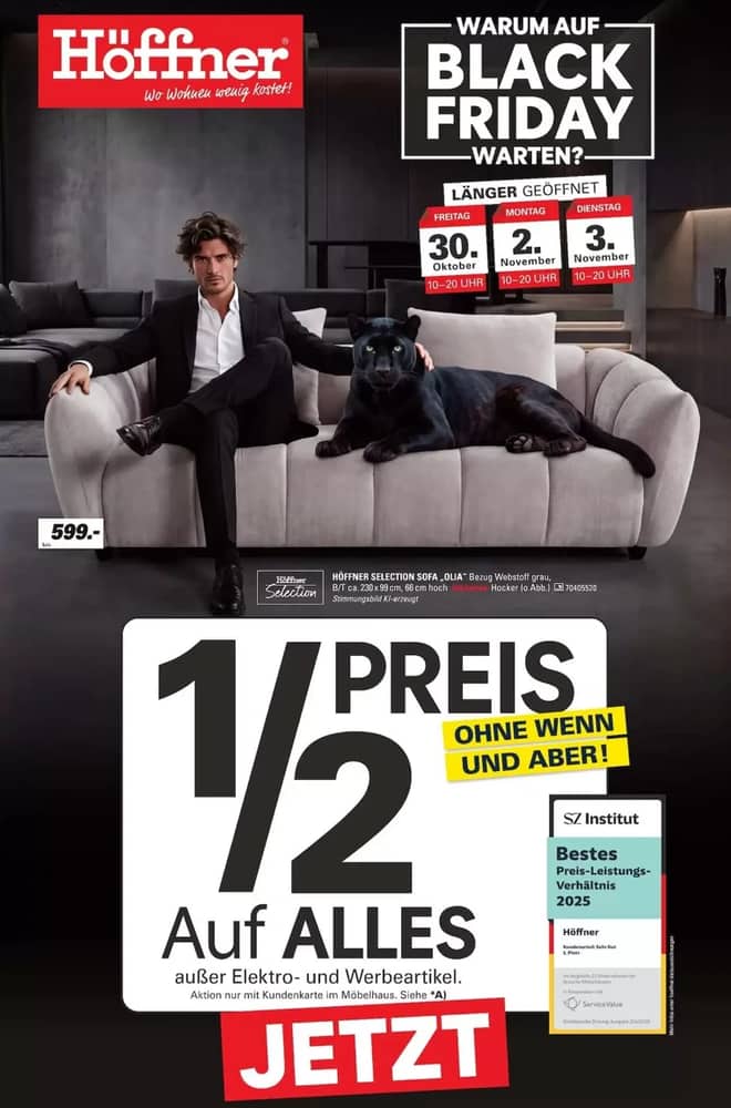 Titelseite des Prospekts von Höffner, gültig 28. Oktober 2026 – 10. November 2026