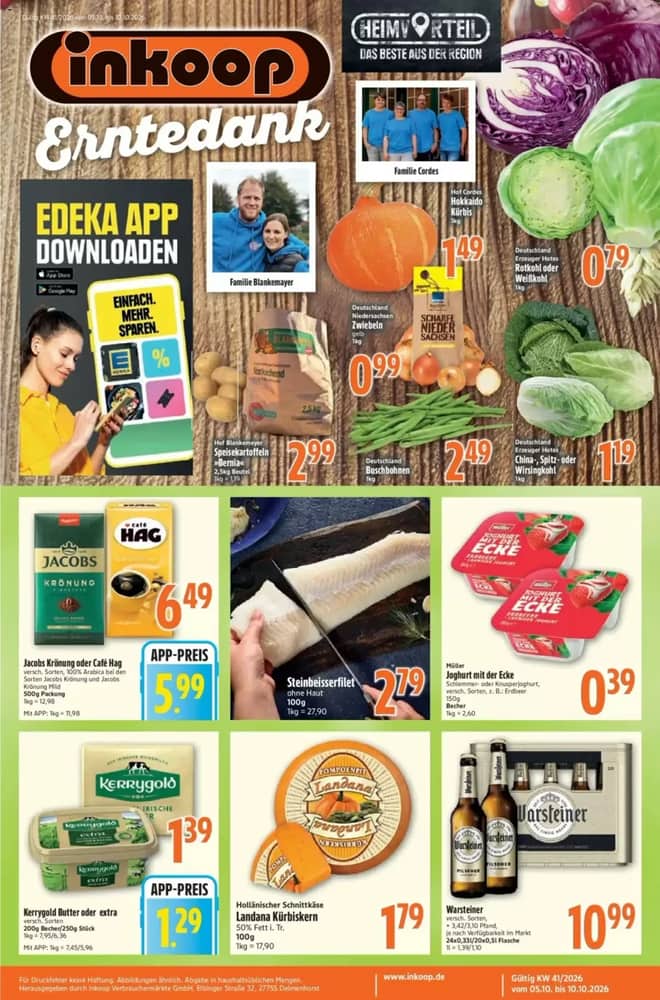 Titelseite des Prospekts von Inkoop, gültig 5–10 Oktober 2026